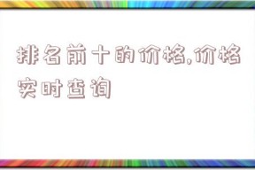 排名前十的价格,价格实时查询