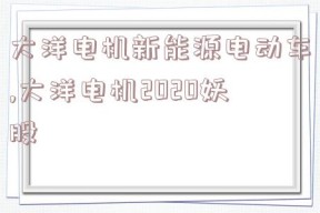 大洋电机新能源电动车,大洋电机2020妖股