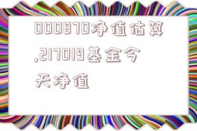 000870净值估算,217019基金今天净值