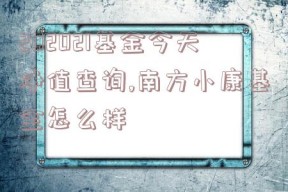 202021基金今天净值查询,南方小康基金怎么样