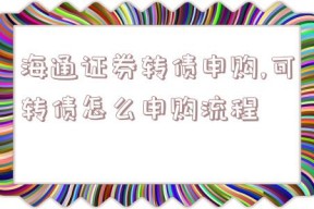 海通证券转债申购,可转债怎么申购流程