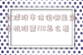 全球股市估值哪里查,手机股票f10怎么看