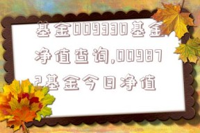 基金009330基金净值查询,009872基金今日净值