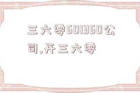 三六零601360公司,开三六零