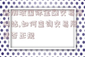 新加坡国际金融交易所网站,如何查询交易所是否正规