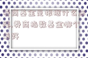 券商基金是根据什么来涨,券商指数基金哪个最好