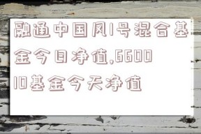 融通中国风1号混合基金今日净值,660010基金今天净值