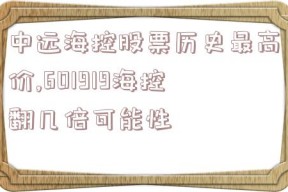 中远海控股票历史最高价,601919海控翻几倍可能性