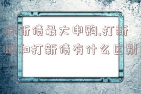 打新债最大申购,打新股和打新债有什么区别