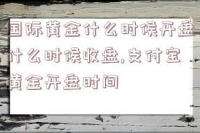 国际黄金什么时候开盘什么时候收盘,支付宝黄金开盘时间