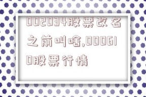 002034股票改名之前叫啥,000610股票行情