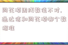 同花顺周线数值不对,通达信和同花顺哪个数据准