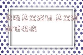 成胜基金经理,基金经理任相栋