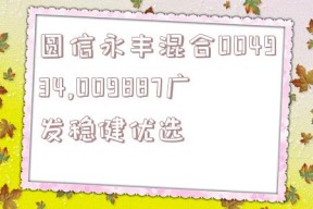 圆信永丰混合004934,009887广发稳健优选