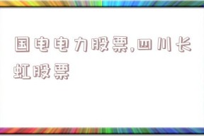 国电电力股票,四川长虹股票