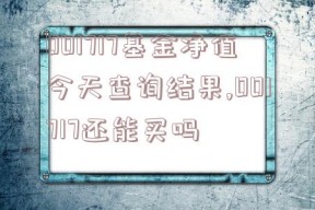 001717基金净值今天查询结果,001717还能买吗