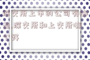 深交所上市的公司有哪些,深交所和上交所哪个好