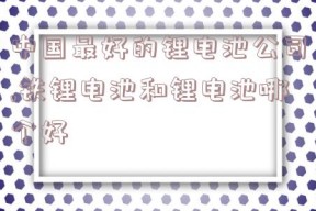 中国最好的锂电池公司,铁锂电池和锂电池哪个好