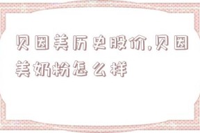 贝因美历史股价,贝因美奶粉怎么样