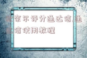 欧奈尔评分通达信,通达信使用教程