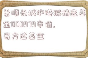 景顺长城沪港深精选基金000979市值,易方达基金