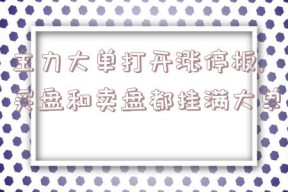 主力大单打开涨停板,买盘和卖盘都挂满大单