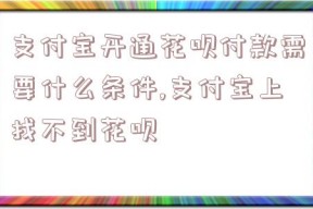 支付宝开通花呗付款需要什么条件,支付宝上找不到花呗