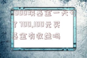 2000块基金一天亏了700,100元买基金有收益吗