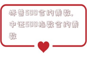 标普500合约乘数,中证500指数合约乘数