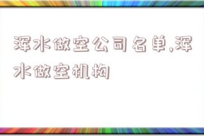 浑水做空公司名单,浑水做空机构