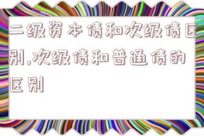 二级资本债和次级债区别,次级债和普通债的区别