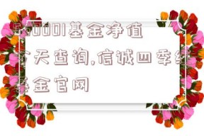 550001基金净值今天查询,信诚四季红基金官网