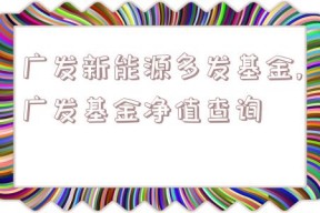 广发新能源多发基金,广发基金净值查询