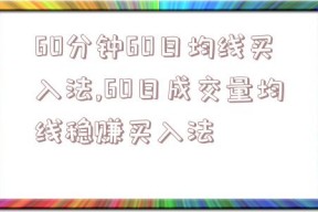 60分钟60日均线买入法,60日成交量均线稳赚买入法