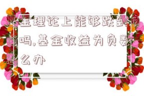 基金理论上能够跌到负值吗,基金收益为负数怎么办