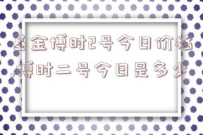 基金博时2号今日价格,博时二号今日是多少