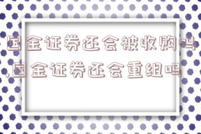 国金证券还会被收购吗,国金证券还会重组吗