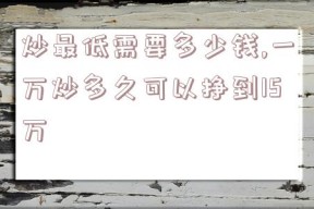 炒最低需要多少钱,一万炒多久可以挣到15万