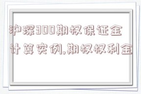 沪深300期权保证金计算实例,期权权利金