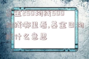 基金250均线500均线哪里看,基金日均线什么意思