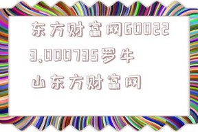 东方财富网600223,000735罗牛山东方财富网