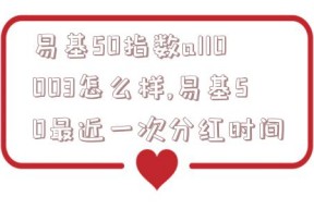 易基50指数a110003怎么样,易基50最近一次分红时间