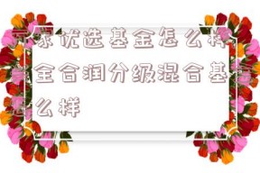 万家优选基金怎么样,兴全合润分级混合基金怎么样