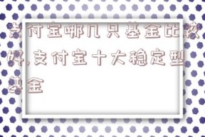 支付宝哪几只基金比较好,支付宝十大稳定型基金