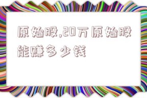 原始股,20万原始股能赚多少钱