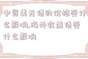 中资美元债的价格受什么影响,海外收益债受什么影响