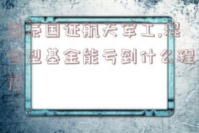 国泰国证航天军工,混合型基金能亏到什么程度