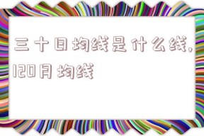 三十日均线是什么线,120月均线