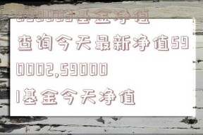 090003基金净值查询今天最新净值590002,590001基金今天净值