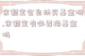 余额宝会自动买基金吗,余额宝有必要换基金吗